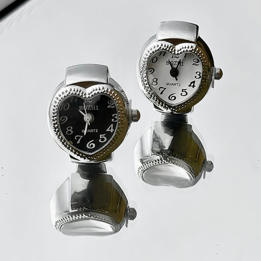 Ring watch heart shape